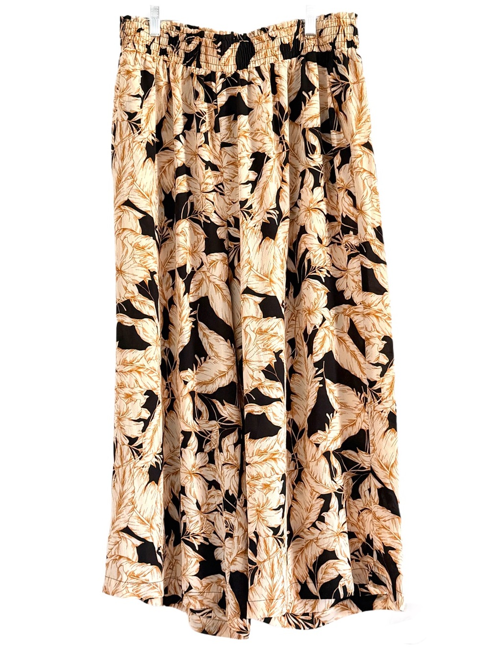 Rose & Olive Flowy Tropical Print Pants 1X
